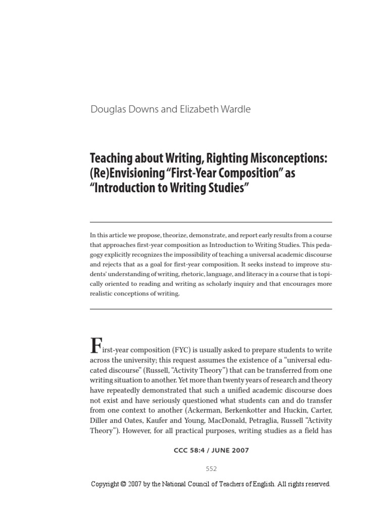 Downs & Wardle Writin PDF Expert Rhetoric