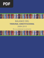 Balance Del Tribunal Constitucional