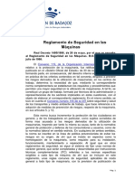 Reglamento de Seguridad en Máquina