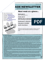 6th Grade Newsletter April 11 2014