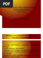 Avaliar habilidades experimentais