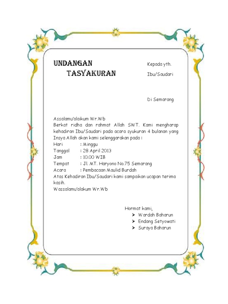 Undangan 4 Bulanan Maya 3