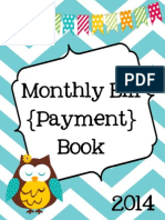 2014 Bill Payment Book Cover Page