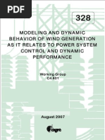 CIGRE Report On Wind Generator Modeling and Dynamics