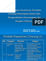 Rancangan Peraturan Presiden Tentang Penetapan Kelas Dan Pengendalian Pencemaran Air Sungai Ciliwung