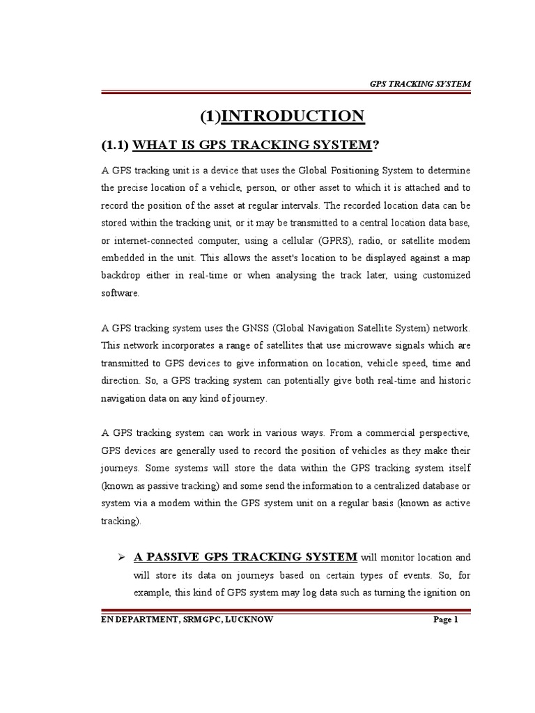 Overview of GPS Tracking Systems | PDF | Diode | Electrical Resistance ...