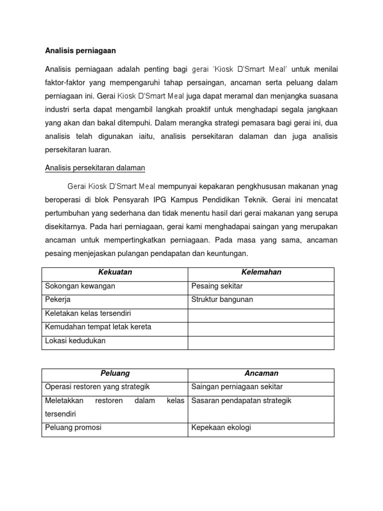 Analisis Perniagaan Pdf
