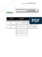 Cronograma de Actividades - Medicina Legal