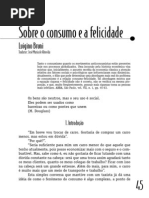Sobre o Consumo e a Felicidade