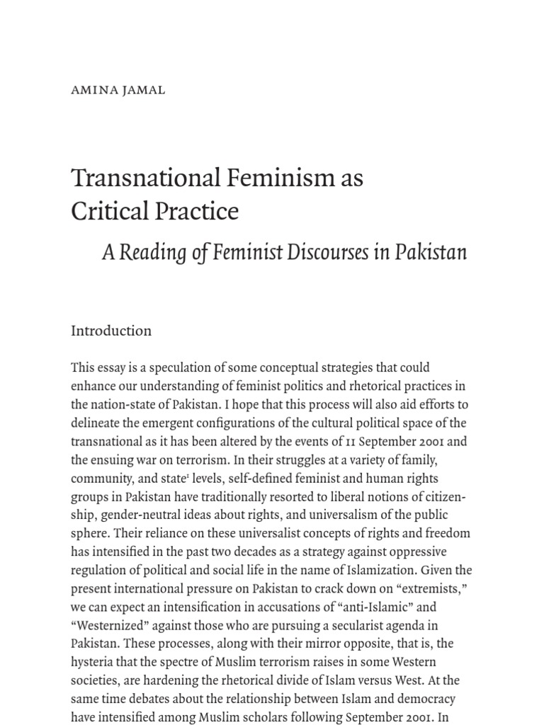 Transnational feminism essay picture