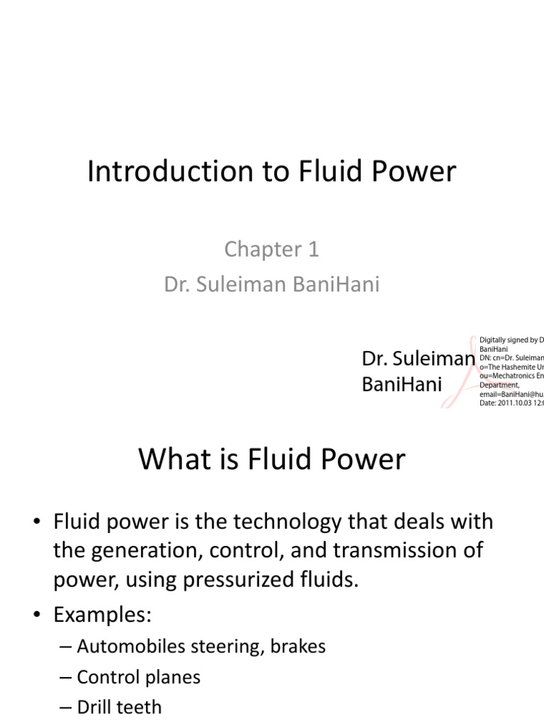 Introduction To Fluid Power PDF Actuator Automatic Transmission