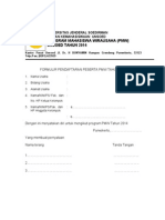 Formulir Pendaftaran PMW 2014