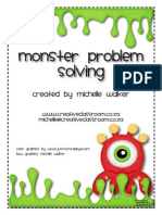 Free Monster Problem Solving Math Center