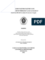 Download Analisis Faktor-faktor Yang Berpengaruh Terhadap Audit Judgment by Salman Husein SN218037457 doc pdf