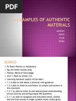 (Lt3101) 5 Examples of Authentic Materials