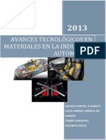 Avances Tecnológicos Industria Automotriz