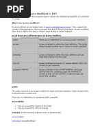 Access Modifiers in C#