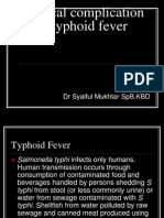 Surgical Complication of Typhoid Fever