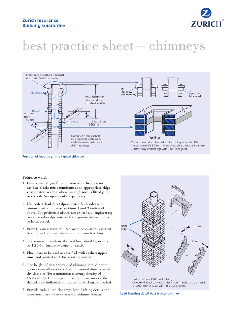 Best Practice Sheet - Chimneys | PDF | Chimney | Building Materials