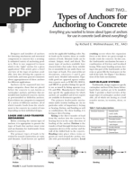 Anchors For Anchoring To Concrete