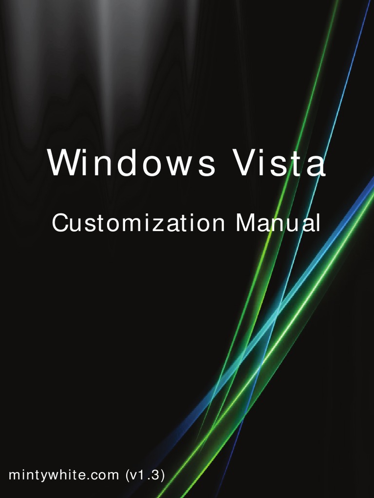Windows Vista Customization Manual Mintywhite | PDF | Windows Registry ...