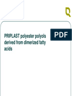 PRIPLAST Polyester Polyols Derived From Dimerized Fatty Acids