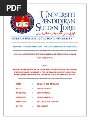 Pendidikan Kesihatan Reproduktif Dan Sosial Di Sekolah Pdf