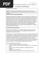 K-12 Outreach: Lesson Plan Modules Module Title: Islam in Africa Author: Jody Benjamin, PHD Candidate, African and African American Studies