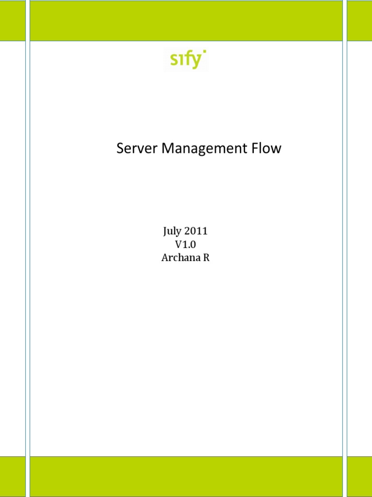 Server Management Flow V1.0 | PDF | Port (Computer Networking ...