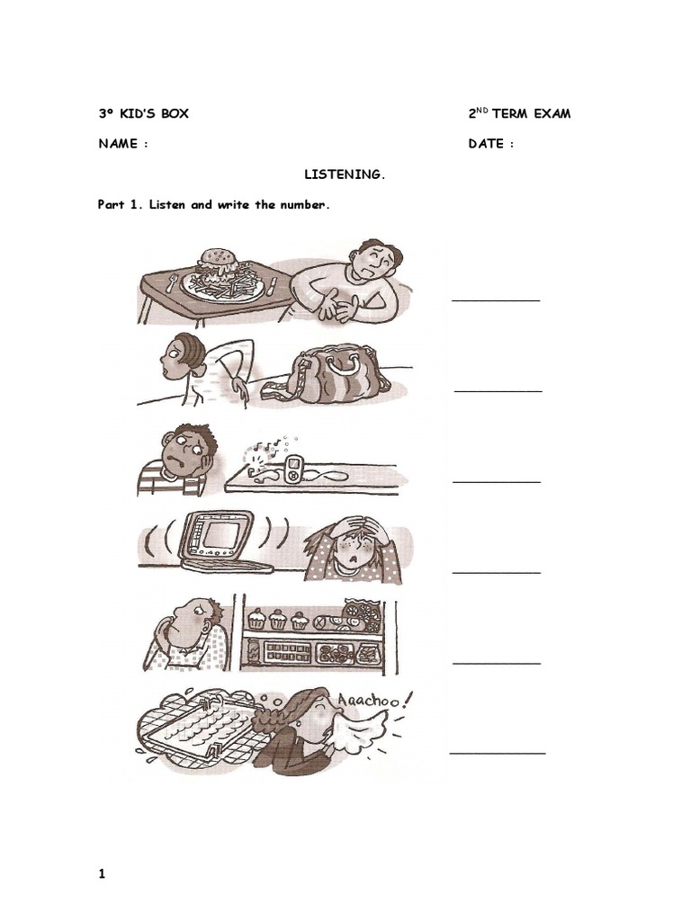 3º KID'S BOX. 2ND TERM EXAM