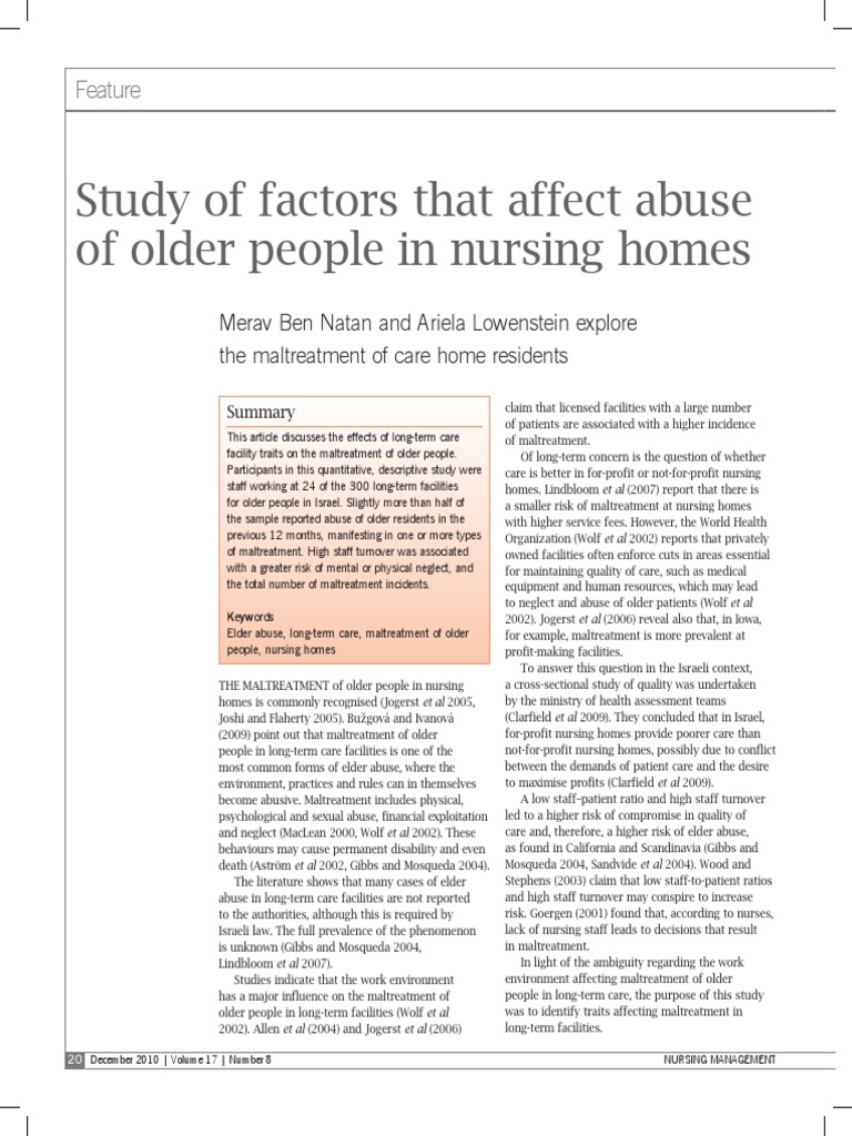 Elder Abuse Quant Paper PDF Child Neglect Child Abuse