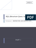 SQL 03 - Restricting & Sorting Data