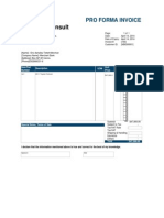 Abitech Consult: Pro Forma Invoice