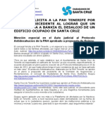 Guigou Felicita a La Pah Tenerife Por Marcar Precedente Al Lograr Que Un Juez Impida a Bankia El Desalojo de Un Edificio Ocupado en Santa Cruz