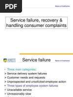 Service Failure Recovery