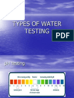 Types of Water Testing