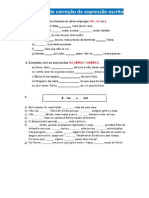 Exerccios de Ortografia - Ah H H Cerca Acerca