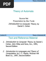 Theory of Automata Lecture 1