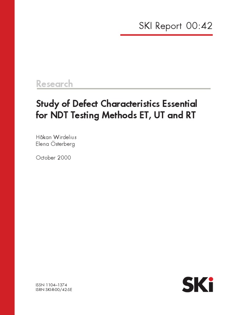NDT Defect Characteristics Study | PDF | Nondestructive Testing | Fracture