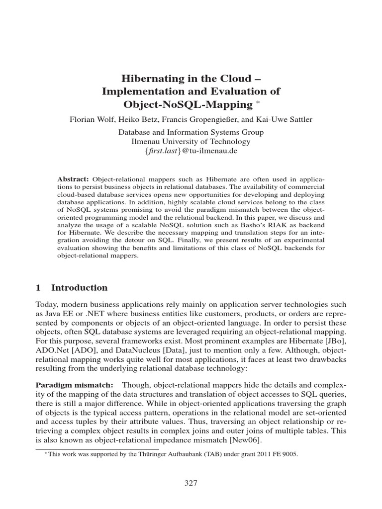Hibernating In The Cloud Implementation And Evaluation Of - 