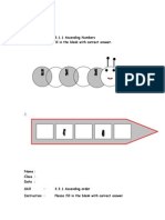 Name: Class: Date:: Skill: 3.1.1 Ascending Numbers Instruction: Fill in The Blank With Correct Answer