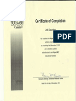 Project Wet Certificate