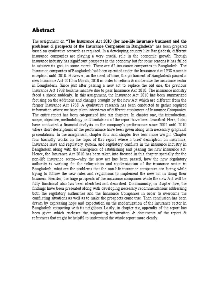 Insurance Act 2010: Challenges & Opportunities | PDF