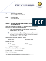 Excluded Employee Leave Buy Back Form