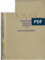Karl Marx - Însemnări despre români