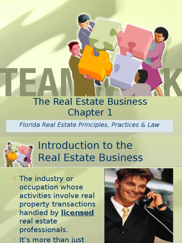Chapter 1 The Real Estate Business PDF Real Estate Appraisal Real