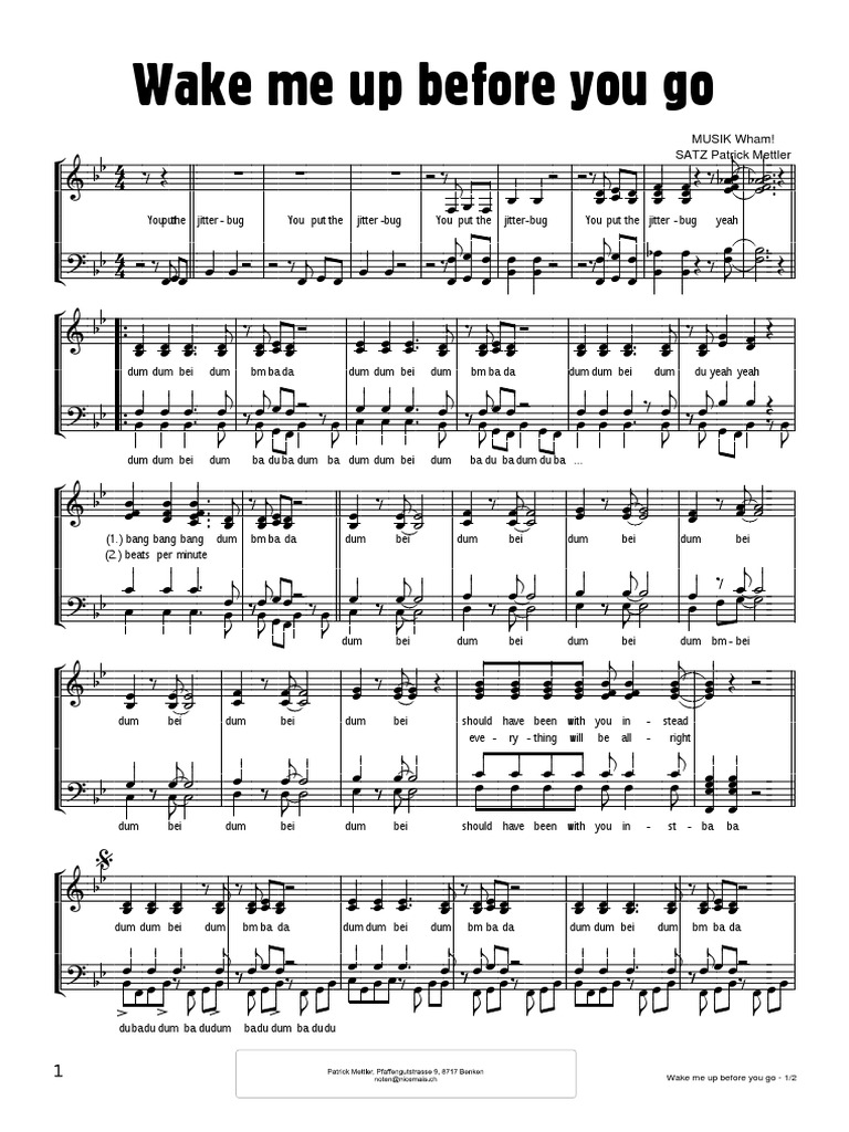 Wake Me Up Before you Go go (A Cappella)