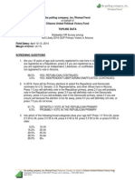 CUPVF Statewide Survey Among 600 AZ GOP Likely Primary Voters for 2016 U.S. Senate - Tolplines