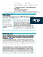 U.S. Government Honors Module 8, Lesson 1 Assignment Sheet: Page 5: China, Part 1