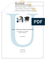 Modulo de Proyecto de Grado de Ingenieria de Alimentos